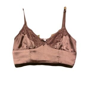 Garage Cropped Satin Tank Top Size Small